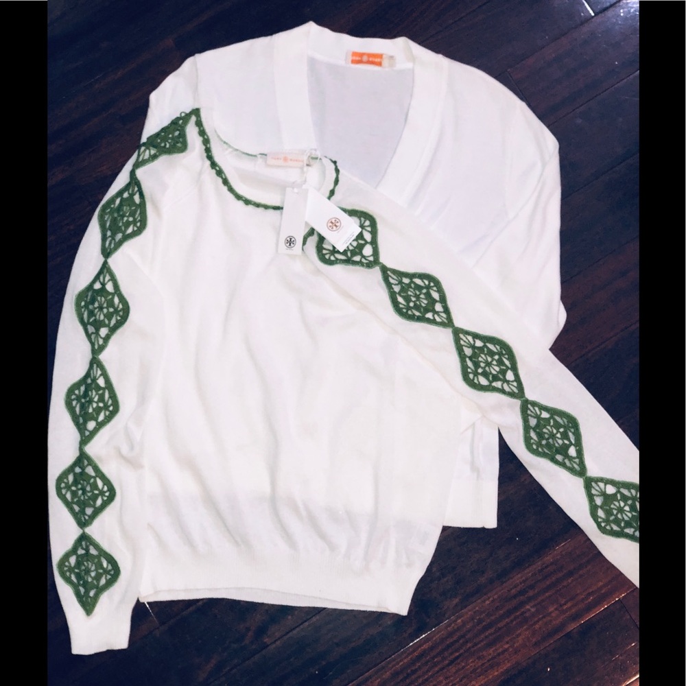 Tory Burch Women's Timeless 2 Sweater Bundle L&XL